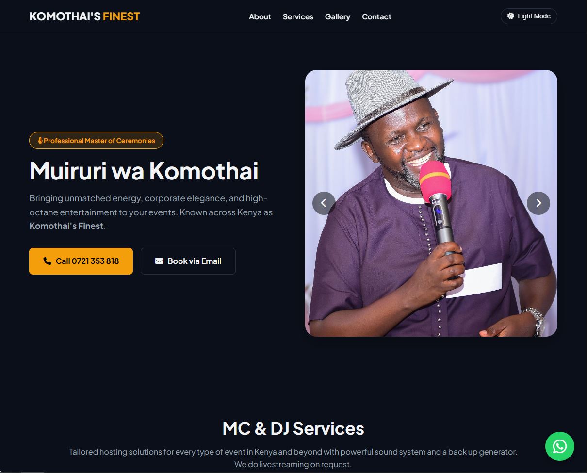 Komothai's Finest MC website